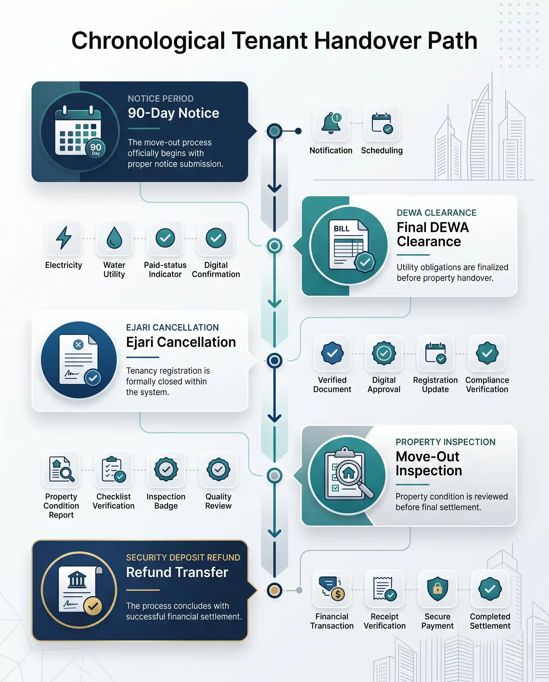 How to Get Security Deposit Back in Dubai: Chronological Tenant Handover Path