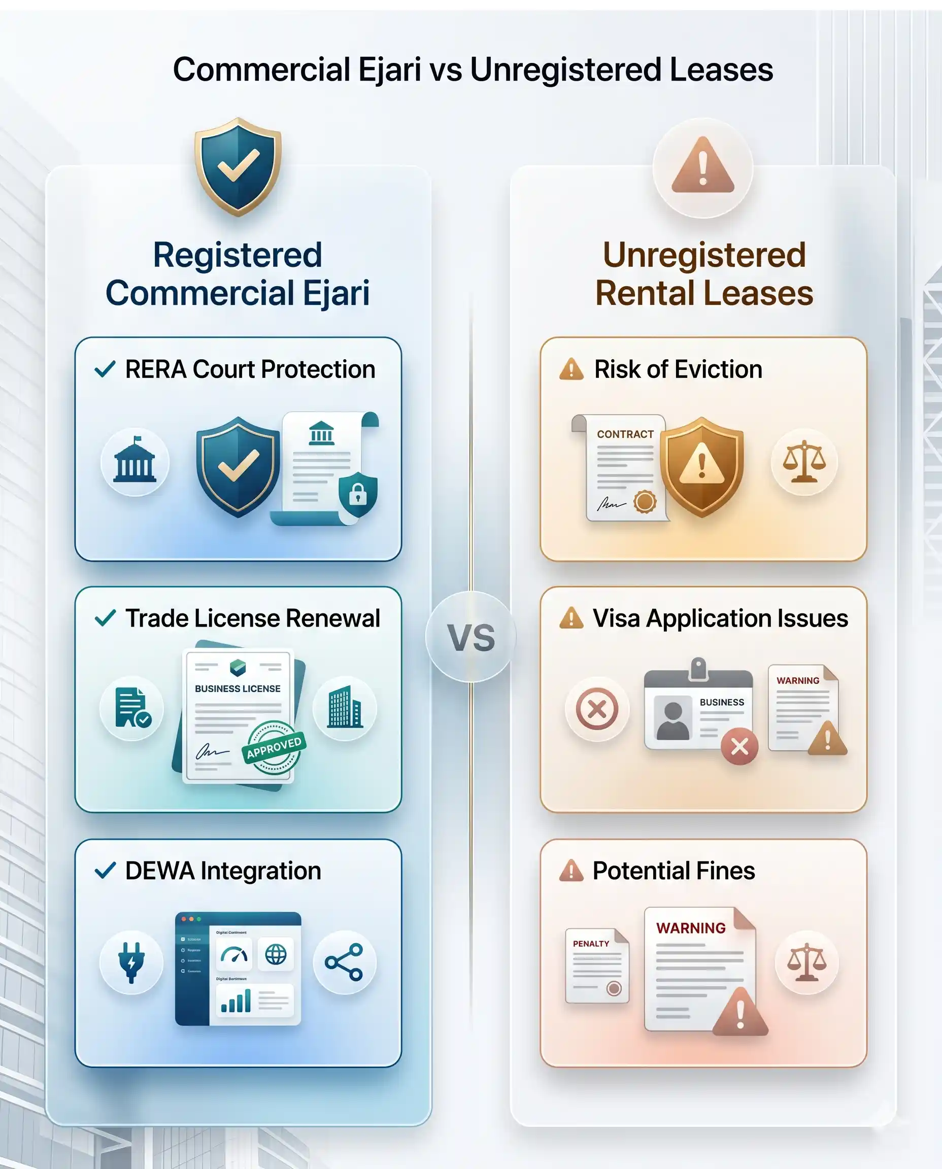 Commercial Ejari vs Unregistered Leases