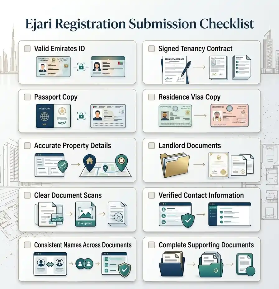 Ejari Registration Submission Checklist