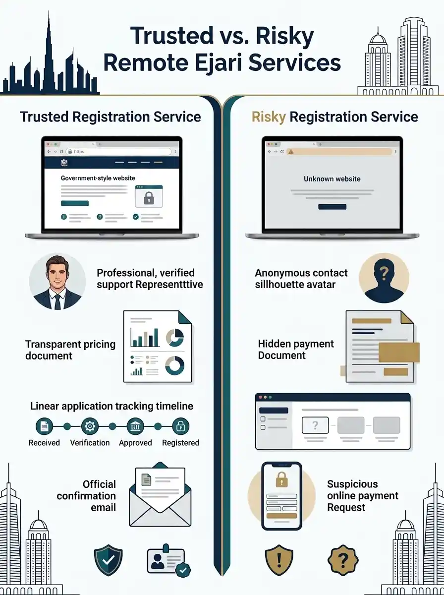 Trusted vs. Risky Remote Ejari Services